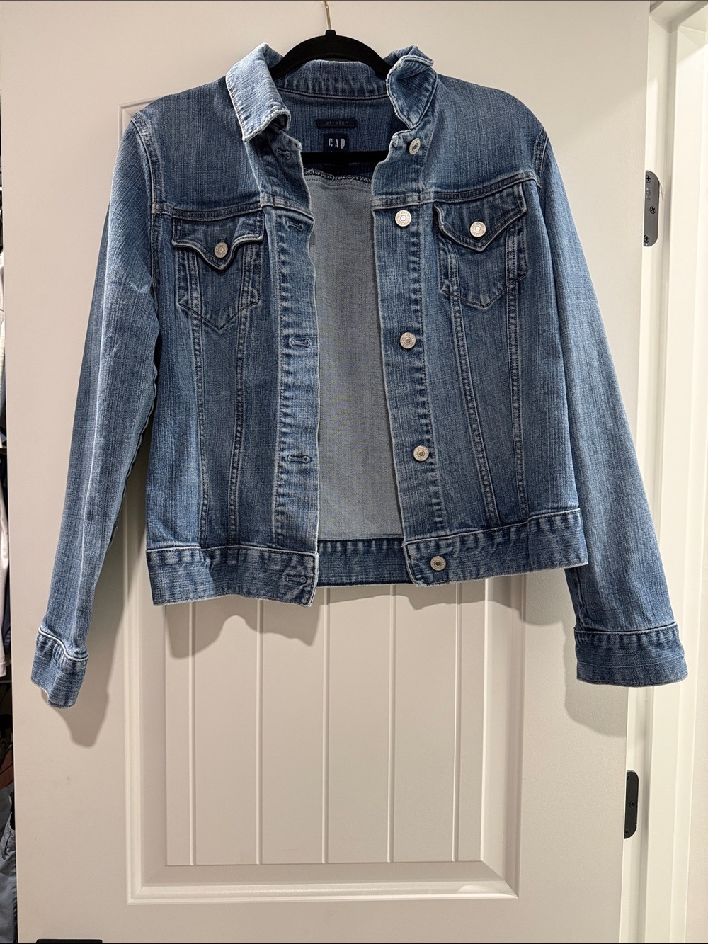 GAP Light Blue Denim Jean Jacket with Button Front